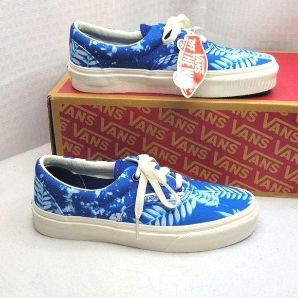 Vans Sneakers Era Low Top Blue Print Solar Floral sz 5 - Picture 1 of 7